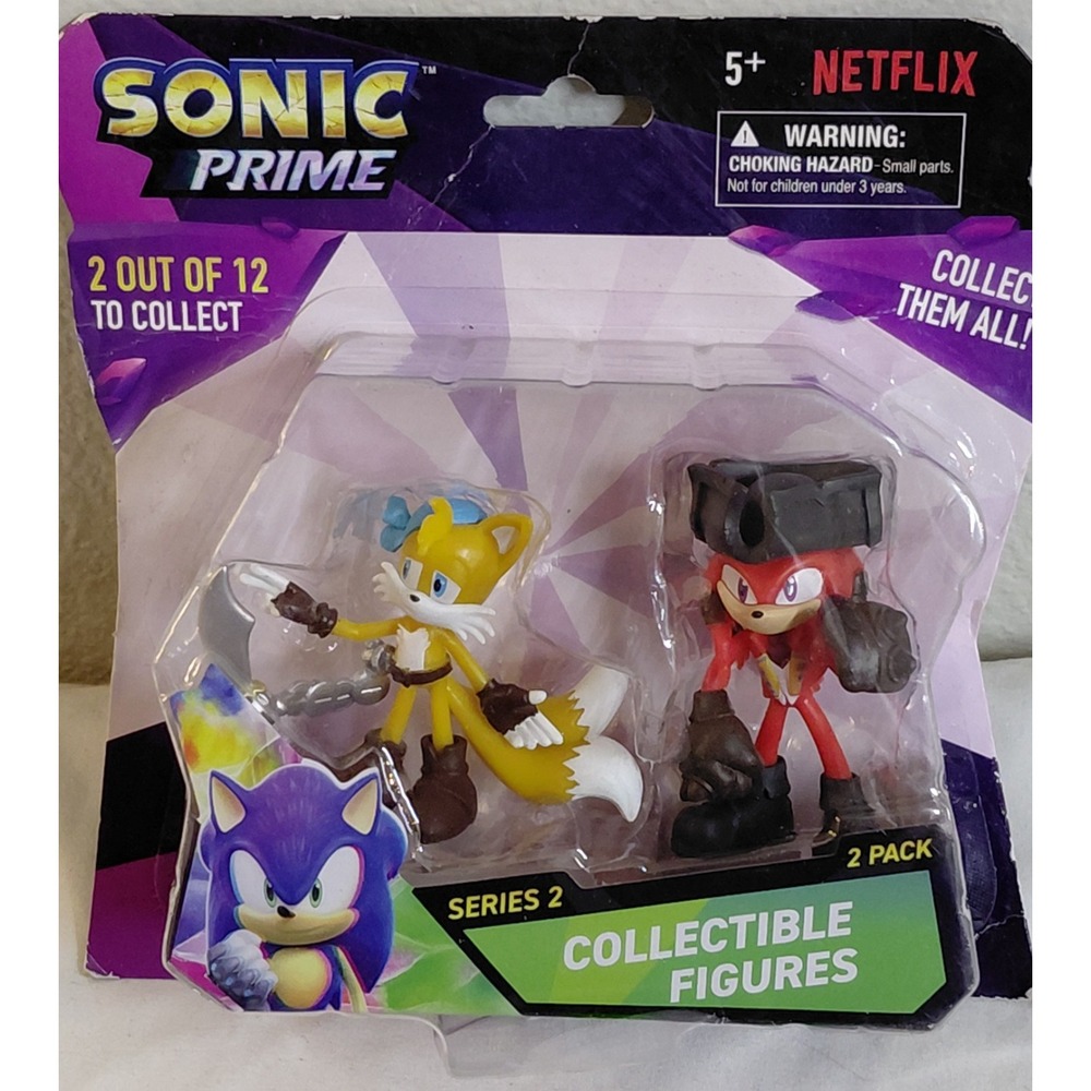 Sonic Prime Series 2 Knuckles the Dread & Sails Tails 2-Pack Figures Netflix PMI